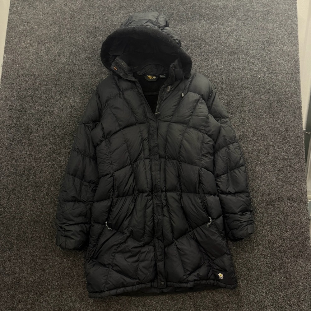 Mountain Hardwear Womens Vintage Down Puffer Parka Jacket Black Hooded OL2867 M